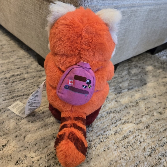 Disney Parks Pixar Turning Red Panda Mei Plush 9" Pink Backpack Go Bag Toy - Picture 2 of 5